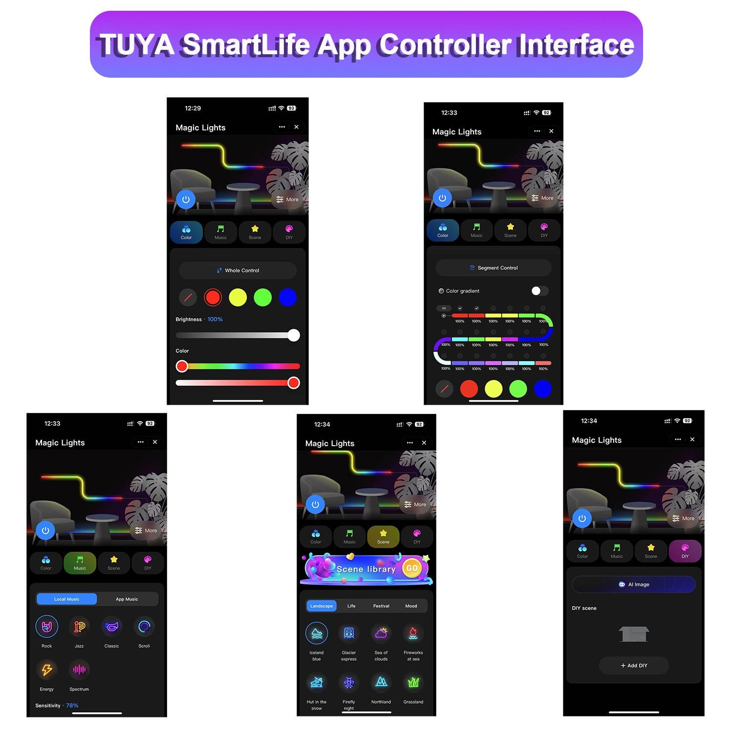 1 Set Of Smart Outdoor Eave Light Control Kit: US Standard Plug + Smart App Waterproof Controller with Remote. Weatherproof for Outdoor Use, Compatible with LED Strip Lights and String Lights, Plug-and-Play.