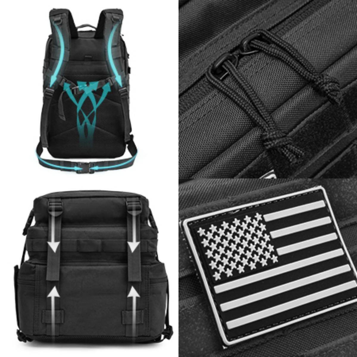 45L Tactical Military Backpack for Men, 3-Day Assault Pack Molle Bug Out Bag, Durable Survival Rucksack for Hiking Daypacks, Gym Bag, Travel, Fishing Rucksackbag SpringStatements