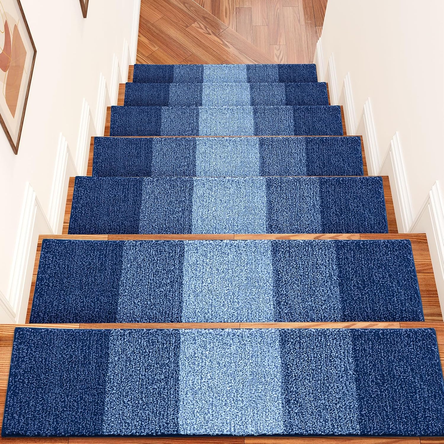 Stair Treads 15 count, 8" x 30" Indoor Stair Runners for Wooden Steps