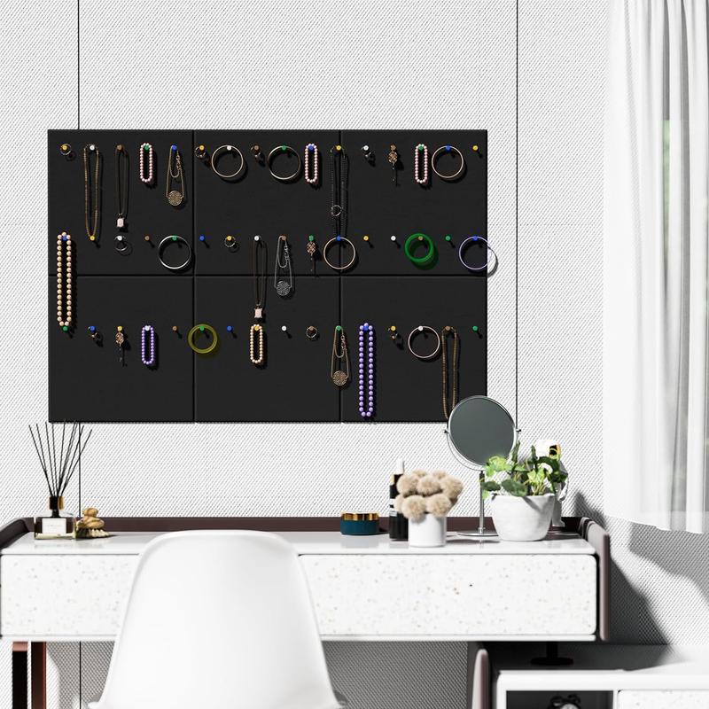 Cork Board, 6 Counts/pack Square Pin Board, Bulletin Board, Vision Board, Photo Board, Wall Decor for Home Office School, Home Decor Accessory