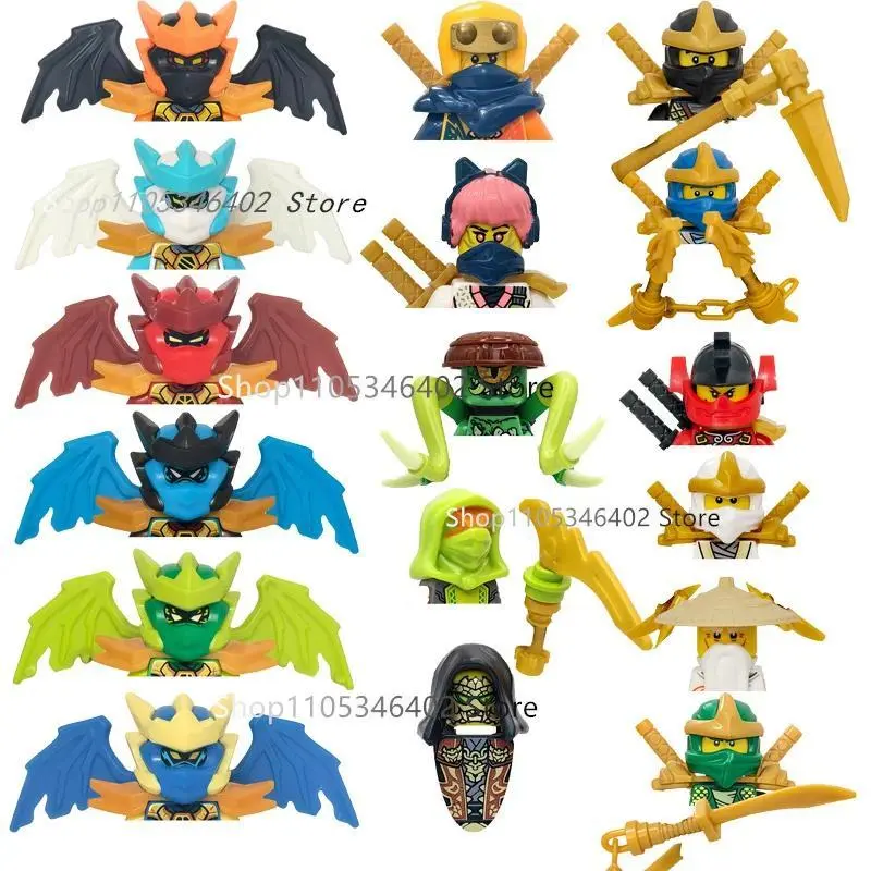 Anime Cartoon TV Dragons Ninja 20S Toy Lloyd Jay Kai Zane Nya Cole Bricks Building Blocks for Kids DIY Gifts