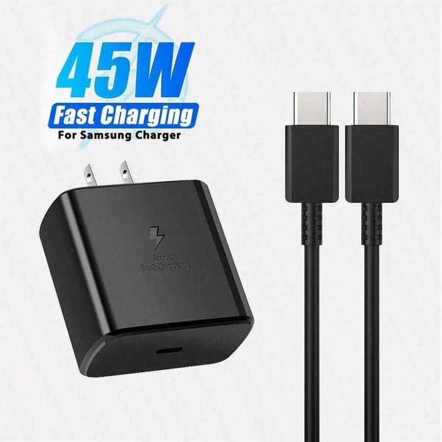 45w Fast Charging Type C Adapter, USB-C Wall Charger, Compact Design, Portable, Safe & Reliable, Compatible with Samsung Galaxy S Series & iPhone Models