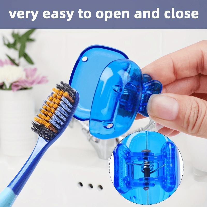 5PCS Travel Toothbrush Protective Clip Portable Plastic Toothbrush Head Cover Storage Case for Travel/Camping