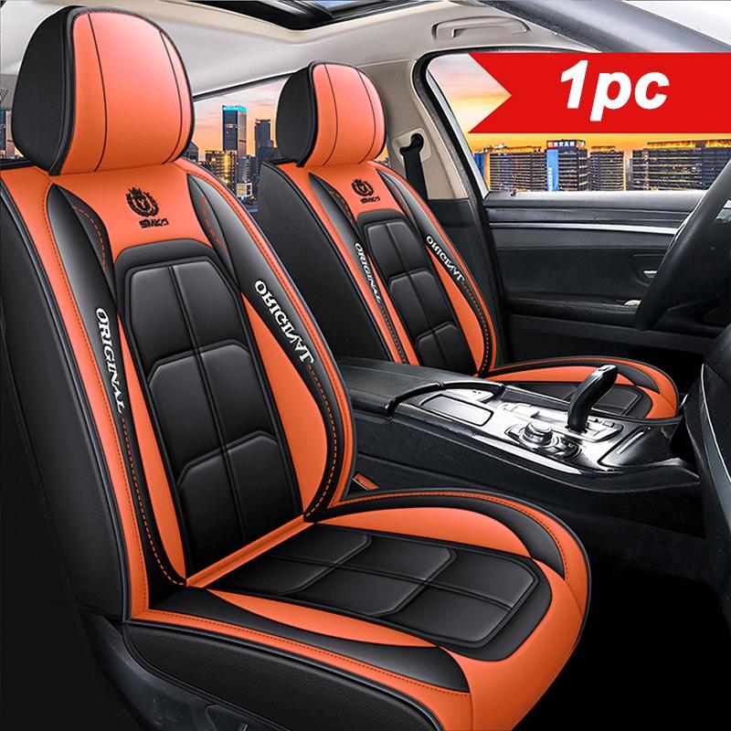 PU Leather Front Car Seat Cover, Auto Seat Covers, Universal Fit for Sedans, SUVs and Trucks, No Filler, Luxury Seat Protector, Easy to Install