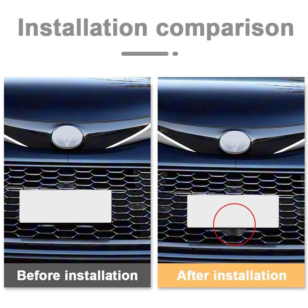 Universal License Plate Car Front Camera, 150 Degree Wide Angle Fish Eye Lens, Night Vision Waterproof, Abs Enclosure Material