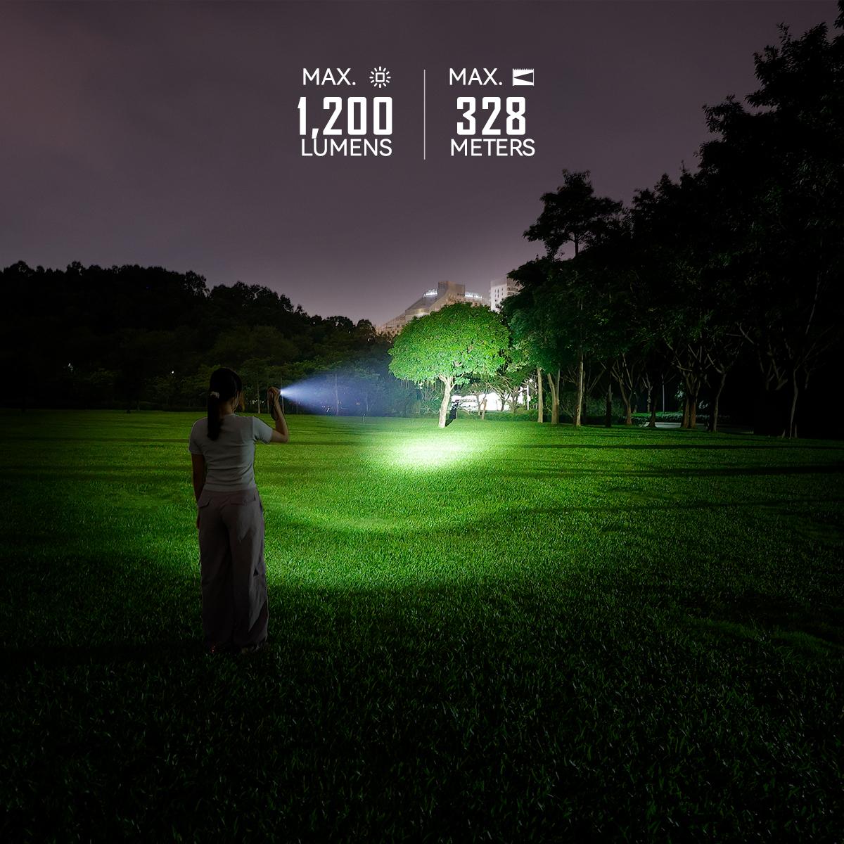 IMALENT LD35 EDC Flashlight 1200 Lumens with Type-C Charging Box, Powered by Rechargeable Battery, Waterproof for Camping, Emergencies, and Outdoors survival supplies