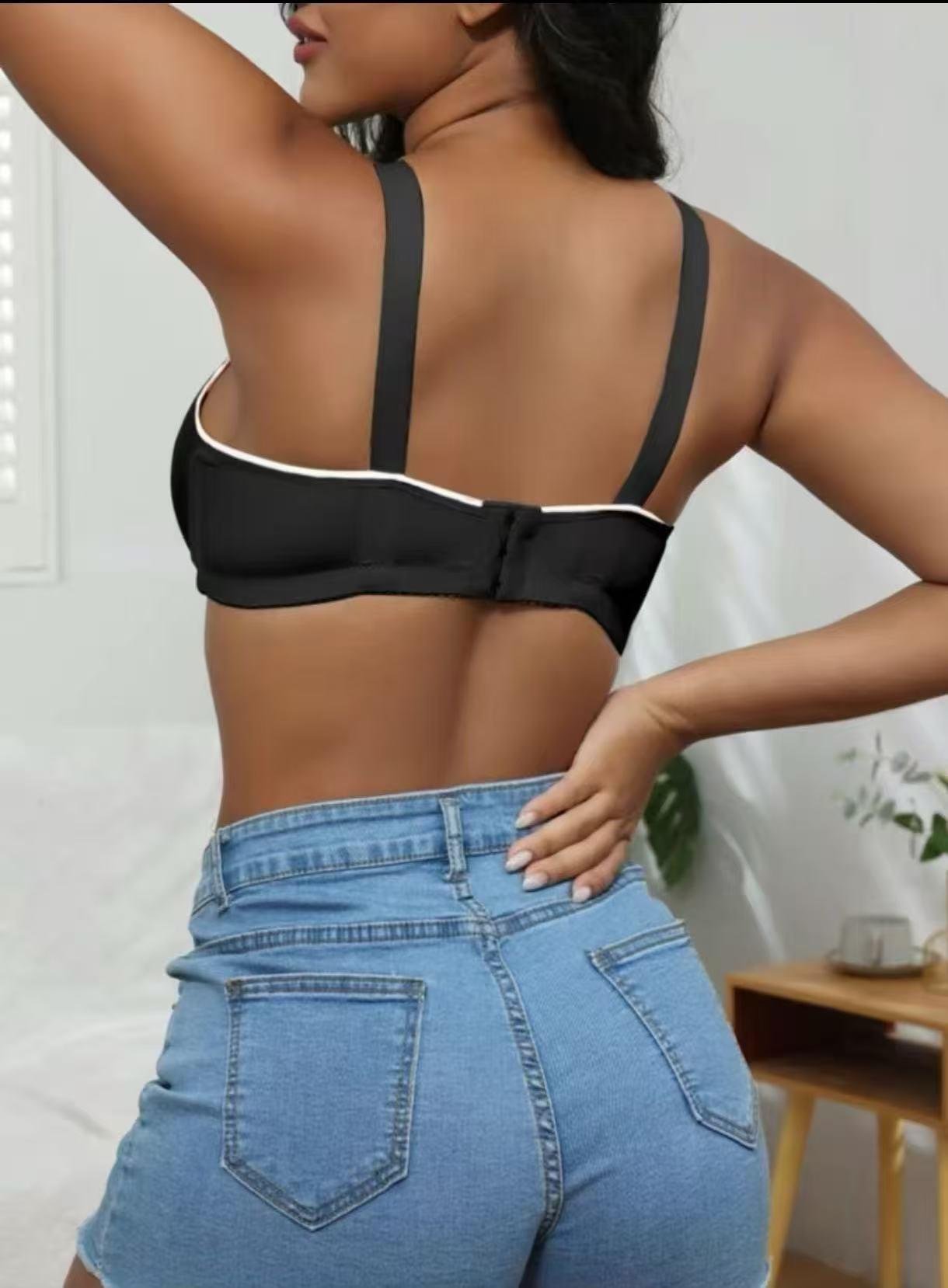 6PCS Push-Up Jacquard Bra -Adjustable Support Straps & Wire-Free DailyComfort,Women's Lingerie & Underwear Seamless Wireless Supportive Elegant Elegant Chic Basic Vneck Day Essential Fit Womenswear Everyday Minimalist -RR