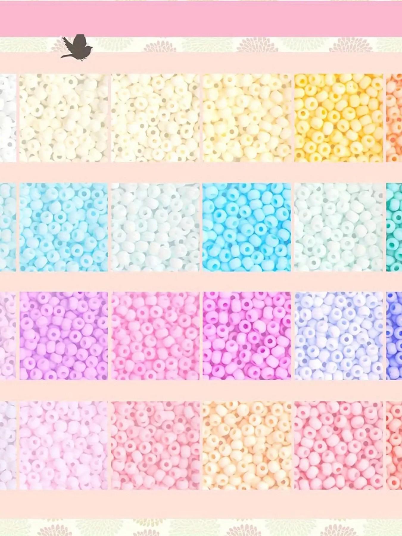 3mm 8400 Glass Seed Beads Set, 24 Colors Mixed, DIY Jewelry Making, Friendship Bracelet Kit, Keychain Charms, Holiday Gifts