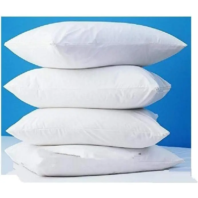 4 Pack Deluxe Zippered Vinyl Pillow Covers - Waterproof Protectors for Longer Lasting Pillows. Standard Size 20"x29". Ideal for Home, Hotel and Hospital use.