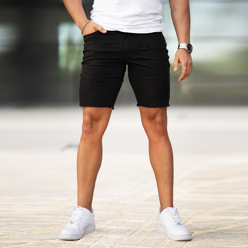 GINGTTO Men's Denim Shorts Slim Fit Stretch Short Jeans Jorts Men Essentials New Shorts