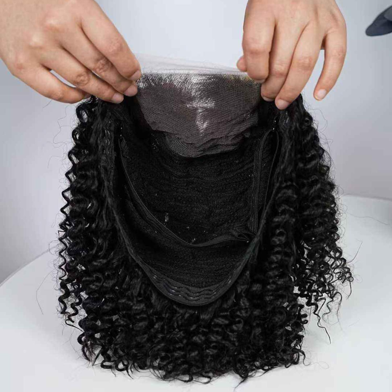 VIPbeauty Kid's Wigs 4X4 Lace Front 10 inch Hair Length Kinky Curly Hair Wigs Glueless Wigs for Children 100% Human Hair