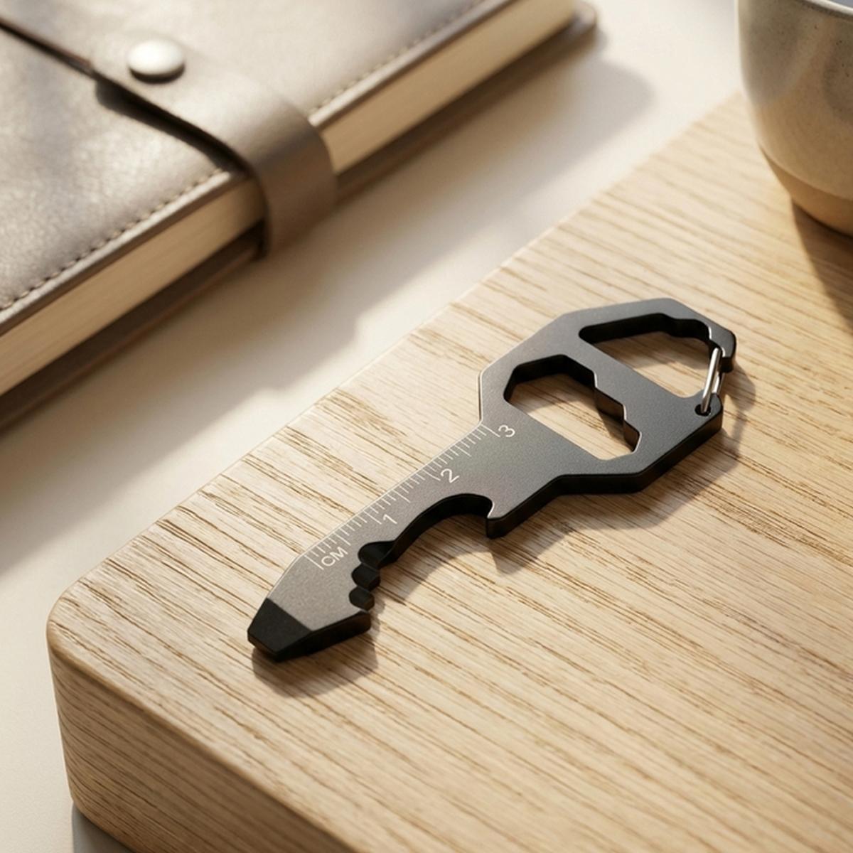 1PC, multi functional small tool, EDC tool, compact in size, easy to store or carry, integrated with screwdriver, hex wrench, bottle opener, keychain and other functions, suitable for outdoor or home use, holiday gift