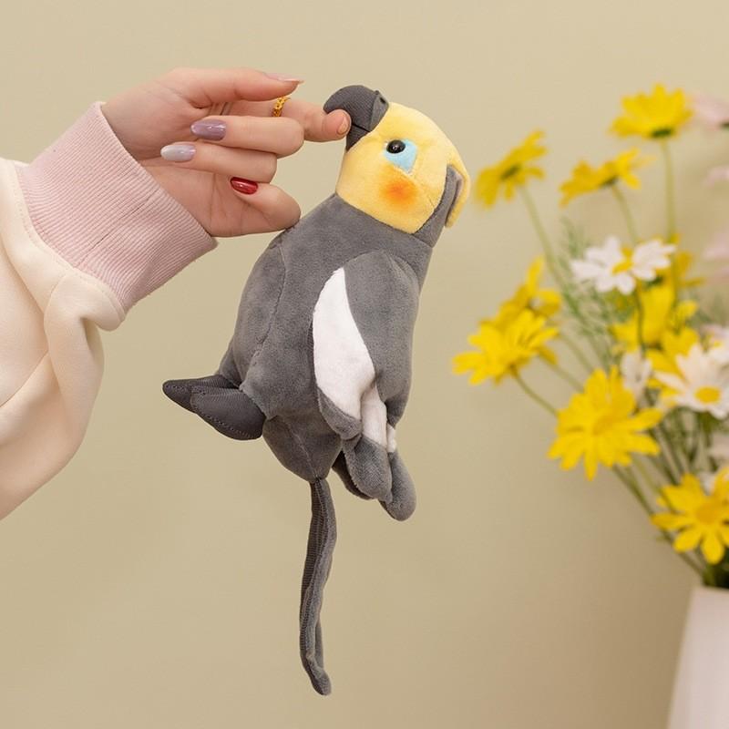 Realistic Parrot Plush Toy, Zoo Memorial Gift, Soft Stuffed Animal Companion, Play Doll, Perfect Present for Kids