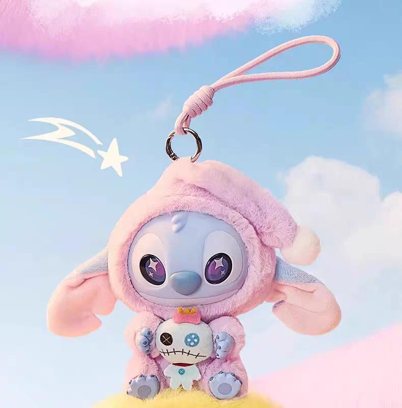 Disney × MINISO Stitch Collection Must Have A Bite Plush Keychain – Adorable Soft Fluffy Vinyl Bag Charm Cute Collectible Gift for Kids Holiday Gift