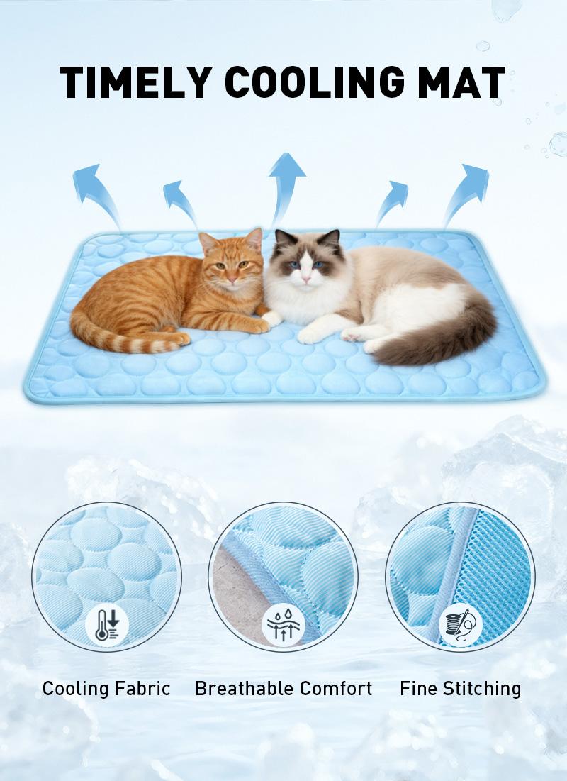 Cat Cooling Mat Cat Blanket, Waterproof Cat Bed, Cat Igloo Bed, Crate Mat, Car Dog Bed, Indestructible Dog Bed, Washable Pet Sleeping Pad For Small, Medium, Large Dogs & Cats (Indoor/Outdoor), Soft & Cool, Cat Dog Bed XL. Breathable & Anti-Slip Bottom,Dur