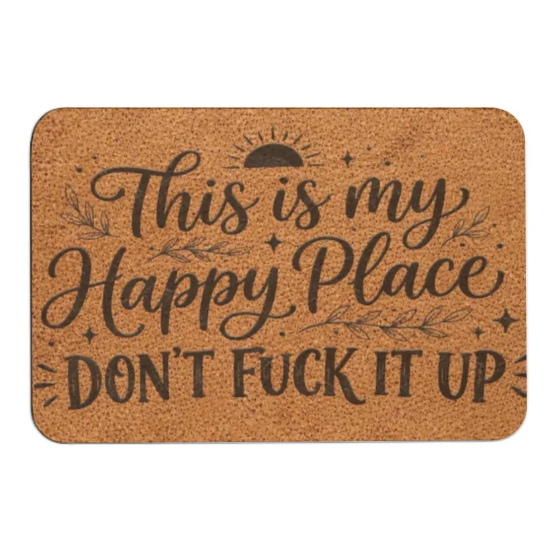 This Is My Happy Place Floor Mat, Funny Quote Entrance Rug, Unique Front Porch Mat, Music Inspired Home Decor, Cool Housewarming Gift Mat