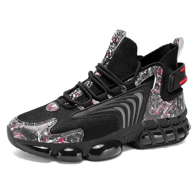 Men's Breathable Casual Trainers - Mesh Shock-Absorbing Heightening Shoes, Anti-Slip Wear-Resistant for Professional Sports Training, Breathable Mesh Casual Trainers, Athletic Casual Trainers
