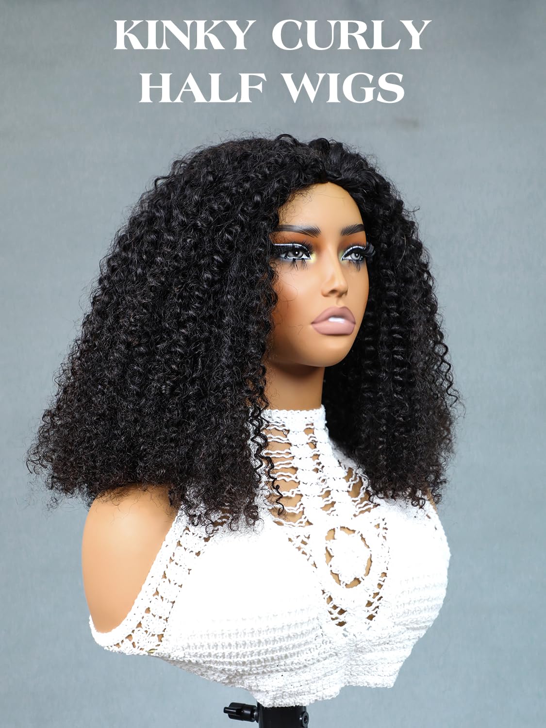 Bling Hair Kinky Curly Half Wig Human Hair 3 In 1 Seamless Flip Over Half Wigs Human Hair Glueless Wear and Go Beginner Friendly 180% Density Elastic Drawstring Headband Half Wigs for Black Women 18 Inch Bling Hair Kinky Curly Half Wig Human Hair 3 In 1 Seamless Flip Over Half Wigs Human Hair Glueless Wear and Go Beginner Friendly 180% Density Elastic Drawstring Headband Half Wigs for Black Women 18 Inch