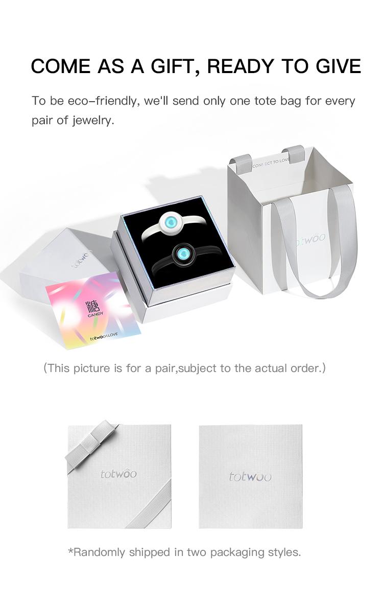 totwoo Candy Original Long Distance Touch Bracelets Functional Love Connect Gift For Boyfriend or Girlfriend or your Familay