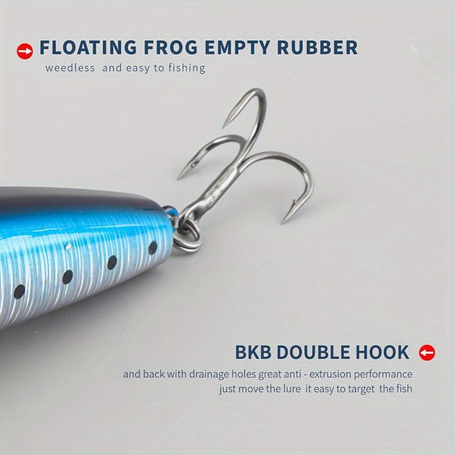 1pc Water Spray Wave Crawling Bait Surface Long Throw Floating Water Wave Bait Night Light Noise Hooked Mouth Bass Fake Bait