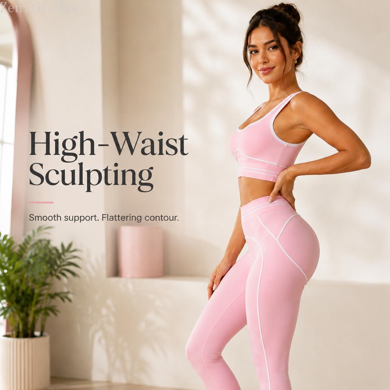 Women's Fashion Versatile High-Waisted Yoga Pants Set, Gym Training Workout Clothes, Outdoor Sports Tennis, Butt-Lifting Tight-Fitting. Women's Fashion Versatile High-Waisted Yoga Pants Set, Gym Training Workout Clothes, Outdoor Sports Tennis, Butt-Lifting Tight-Fitting.