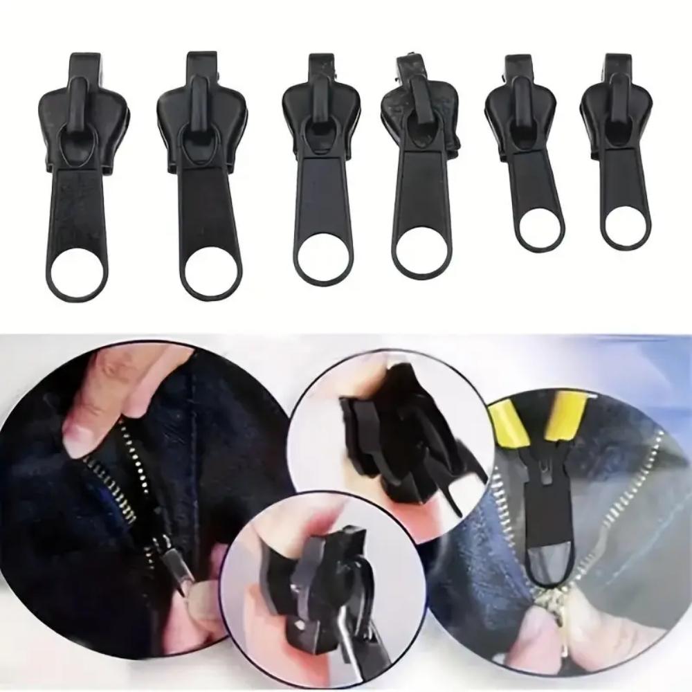 6/12/18pcs Zipper Repair Kit, Detachable Universal Zipper Pulls, Clothes Bags Luggage Replacement Parts, No Tool Needed