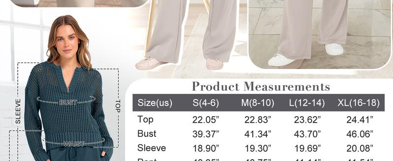 ANRABESS Womens 2 Piece Outfits 2025 Fall Crochet Knit Half Zip Sweater Top Wide Leg Pant Travel Matching Sets Lounge Clothes ANRABESS Womens 2 Piece Outfits 2025 Fall Crochet Knit Half Zip Sweater Top Wide Leg Pant Travel Matching Sets Lounge Clothes
