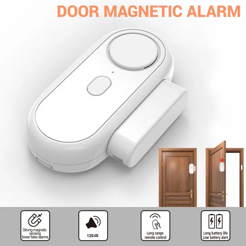120db Window Alarm System, 6 Modes Security Alert & Doorbell Sound, Magnetic Sensor, Wireless Home Safety Device, Easy Install, Child Protection