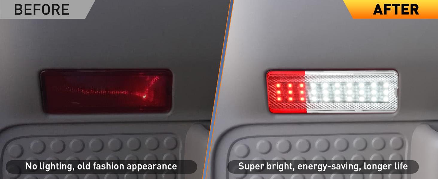 Nilight 2PCS LED Interior Door Panel Lights for Ford F250 F350 F450 F550 Super Duty 1999-2007 and 2000-2005 - Compatible with White and Red Car Accessories Vehicle Automotive  dealsforyoudays