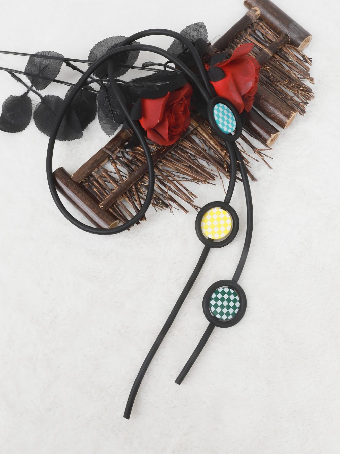 Fashionable Plaid Pattern Accessory, Casual Chic Women's Jewelry, Modern Style Daily Wear Necklace, Perfect for Office and Dates