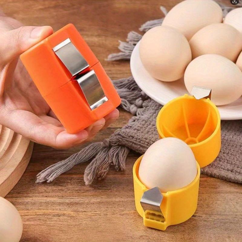 2pcs High-Quality Food-Grade Portable Quick Egg Peeler, Easy Shell Separator, Eggshell Cracker, Egg Beater, Egg White Separator, Kitchen Egg Opener, Suitable for Raw and Cooked Eggs, for Quick Shelling in the Kitchen, Suitable for Kitchen