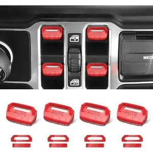 4PCS Upgraded Window Switch Button Cover Compatible