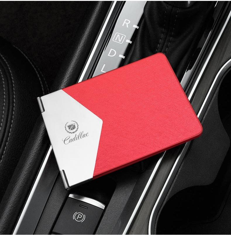 Car Driver License Wallet ID License Storage Bag Credit Card Holder For Cadillac Escalade CTS ATS XTS CT4 CT5 XT5 XT4 XT6 CT6 Lyriq SRX ELR Celestiq EXT XLR