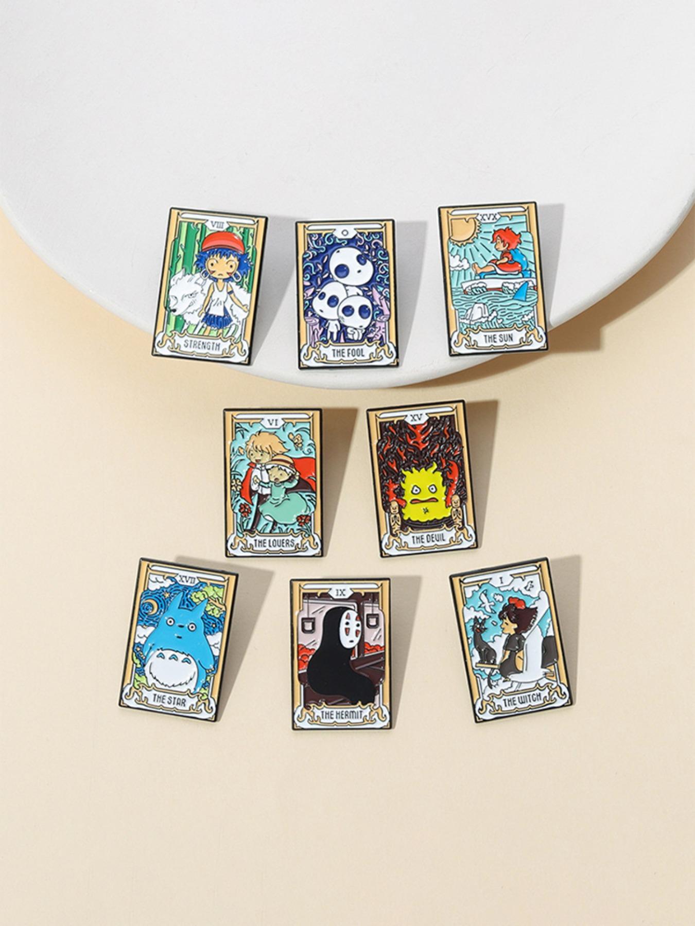 8 Piece Set Cartoon Anime Peripheral Enamel Pins Decor Pins Durable Metal Pins Classic Animation Character Alloy Brooches Lapel Backpack Badge Fashion Jewelry Accessories Gifts for Friends