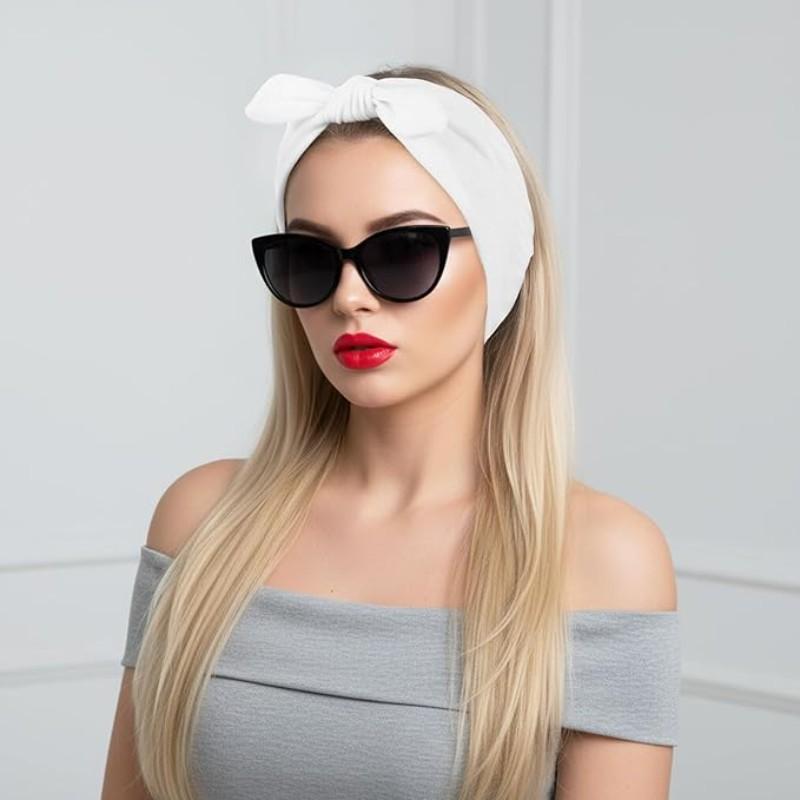 Women & Girls Bunny Ears Bow Hairbands Set of 4, Anti-Slip Soft Elastic Headband, African Style Thick Sports Gym Scarf, Hair Bows Headbands