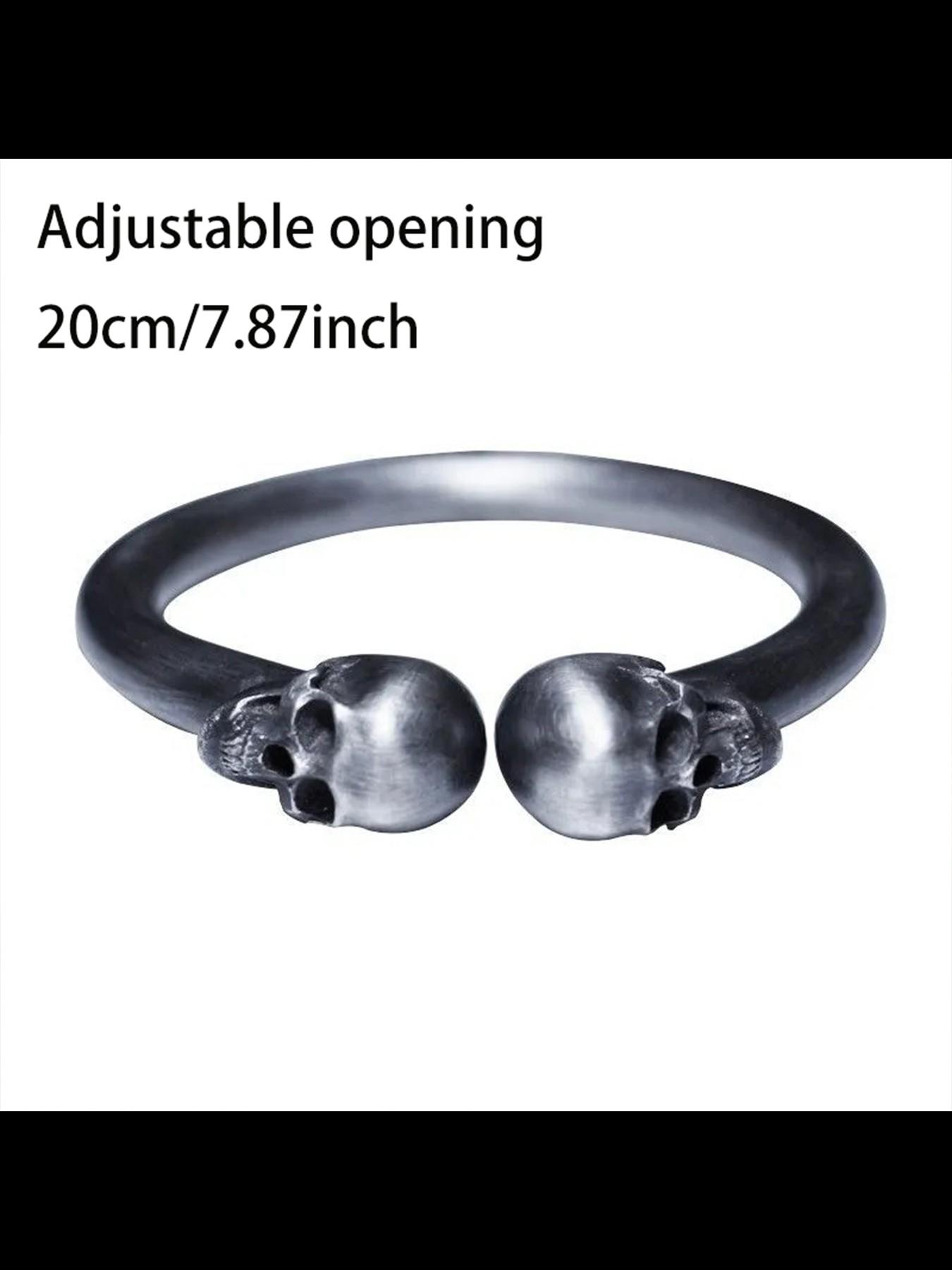Skull Bone Bracelet, Unique Cool Style, High-End Look, Masculine Ring for Men, Bold Accessory, Fashion Jewelry