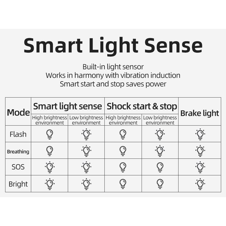 ROCKBROS Bike Tail Light Smart,Brake Sensing Bicycle Rear Lights for Night Ride,Ultra Bright LED Back Lights,Type C USB Rechargeable,IPX6 Waterproof,Cycling Safety Taillight Accessories