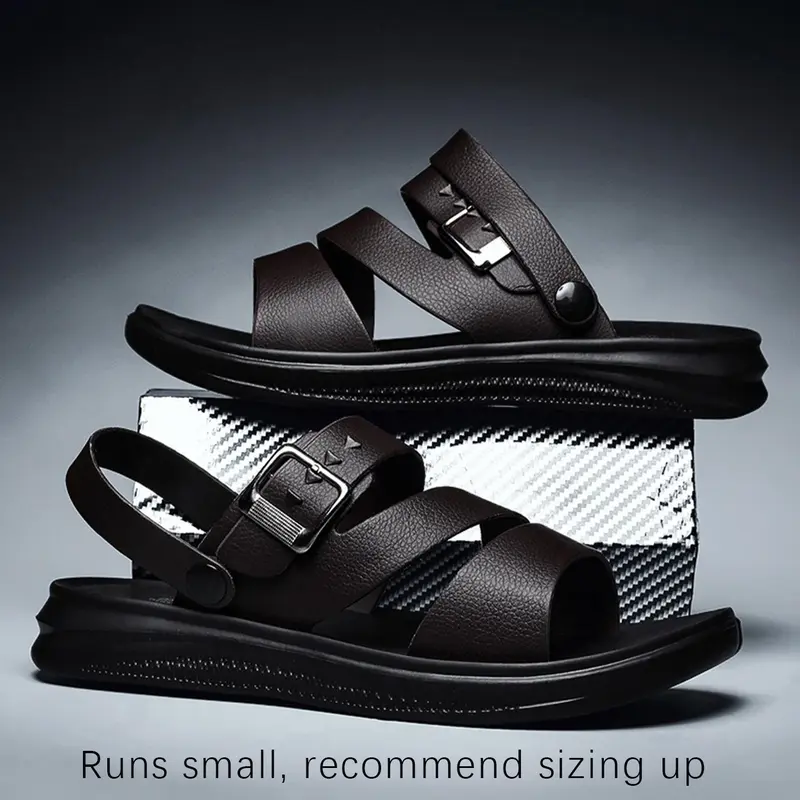 Men's Breathable Water Strapy Casual Slide Sandals, Non-Slip Two-Way Wear Summer Shoes for Beach, Outdoor and Daily Use, Summer Beach Footwear