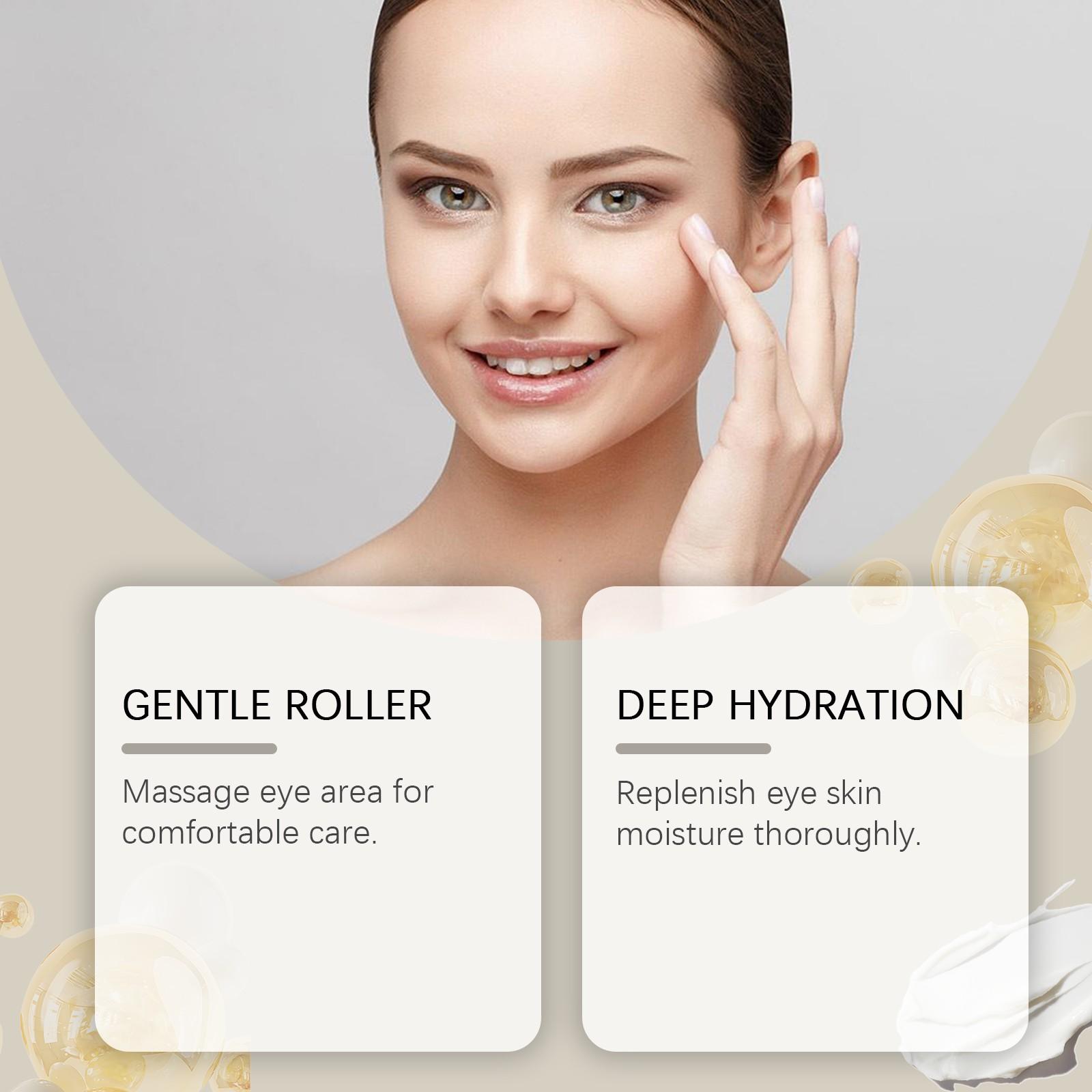 Eye Roll-On Essence, Gentle Hydrating Eye Cream, Smooths and Firms Skin, Moisturizes and Brightens, Fine Texture, Revitalizing Serum