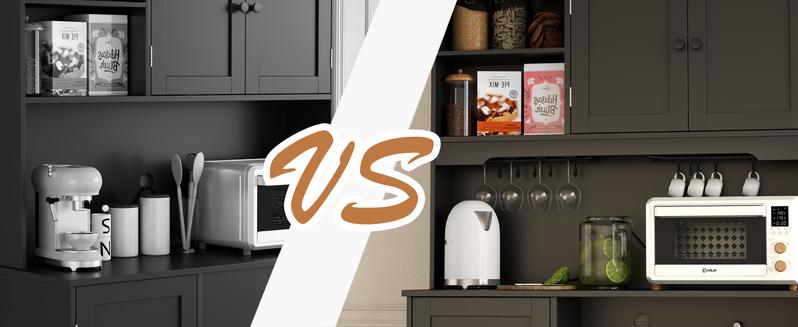 64" Tall Kitchen Pantry Storage Cabinet with Microwave Stand, Freestanding Kitchen Hutch Cabinet with Storage, Cupboard Cabinet for Kitchen, Living Room(White)