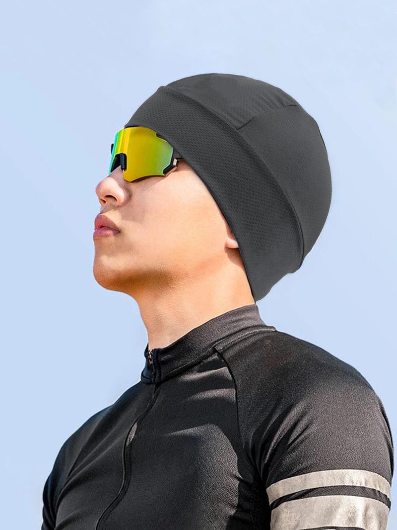 Unisex Solid Color Cycling Cap, 3 Counts Sports Cycling Liner Cap, Sweat-absorbent Sports Cycling Cap Uv Protection for Men & Women