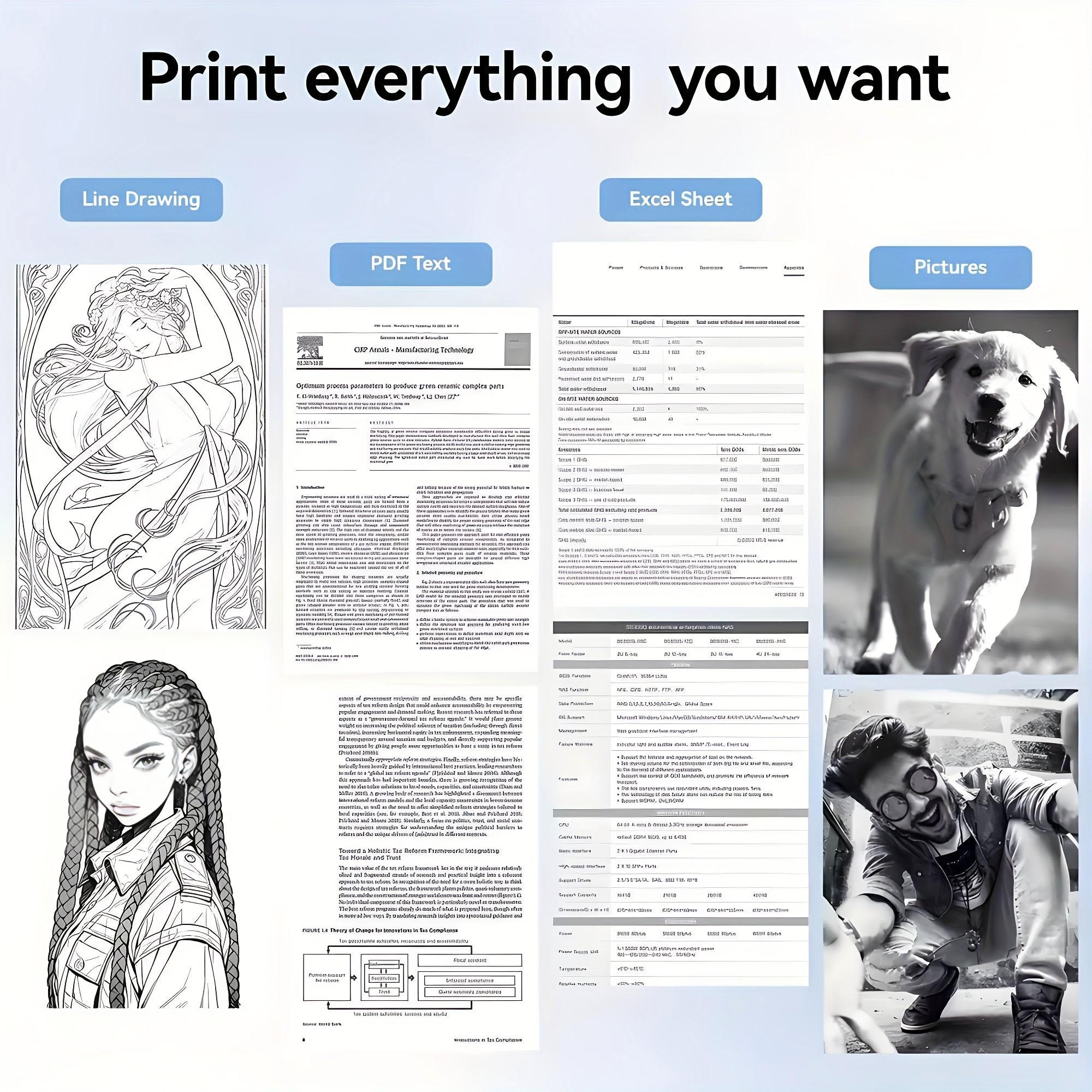 10 Rolls A4 Size Thermal Printer Paper, High Quality Fast Drying Continuous Paper, Home and Office Use, Multifunctional Printing Solution