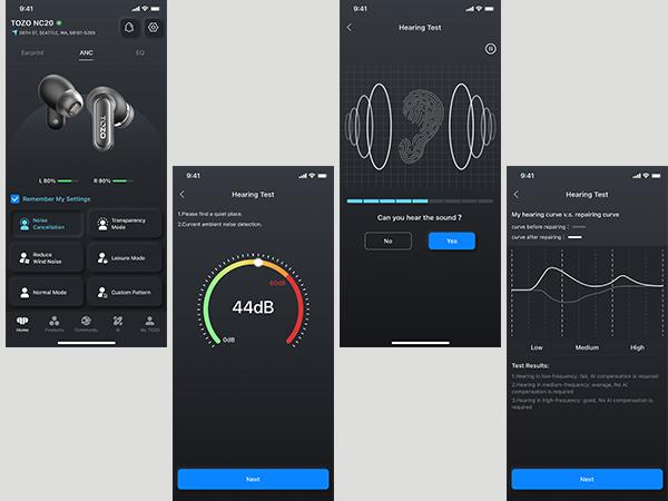 TOZO NC20 Active Noise Cancelling Wireless Earbuds, 80H Playtime IPX8 Waterproof, LDAC Hi-Res Audio, 6 Mics AI Call Clear, Bluetooth 5.3 Headphones with Wireless Charging Case, 32 EQ App TOZO NC20 Active Noise Cancelling Wireless Earbuds, 80H Playtime IPX8 Waterproof, LDAC Hi-Res Audio, 6 Mics AI Call Clear, Bluetooth 5.3 Headphones with Wireless Charging Case, 32 EQ App