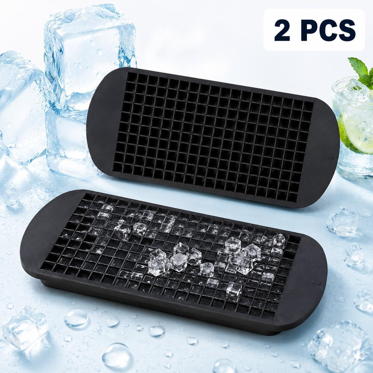160-Cavity Silicone Mini Ice Cube Mold, Small Square Ice Tray for Drinks & DIY