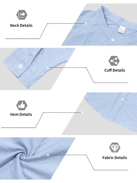 Men's Autumn Linen Shirt, Hawaiian Beach Style Loose-Fit Long Sleeve Casual Top, Lightweight Breathable Fabric for Spring & Fall