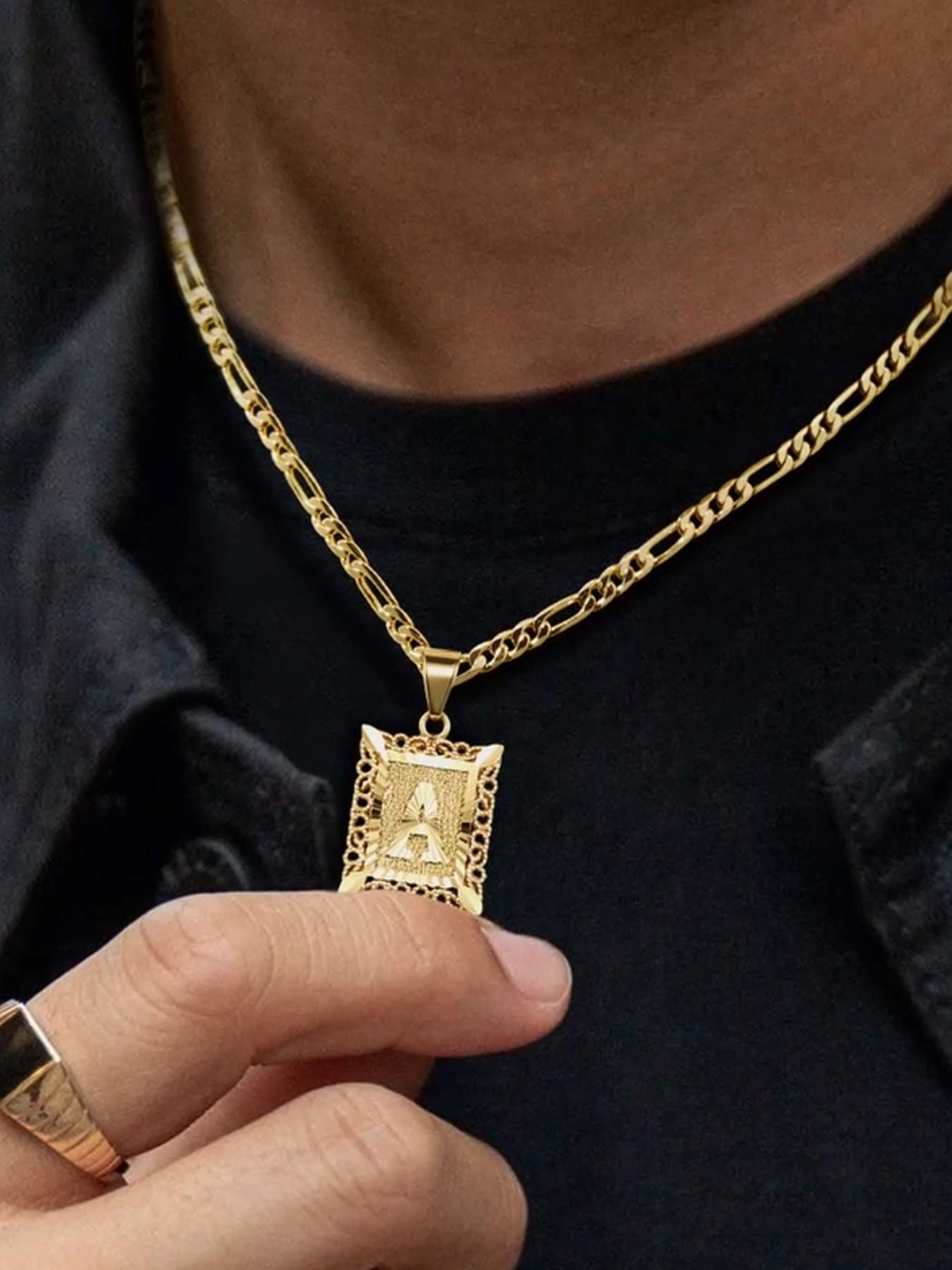 Initial Letter Pendant Necklace, Unisex Initial Jewelry, Unique Gift for Graduation, Fashionable Statement Piece, A-Z Letters Available