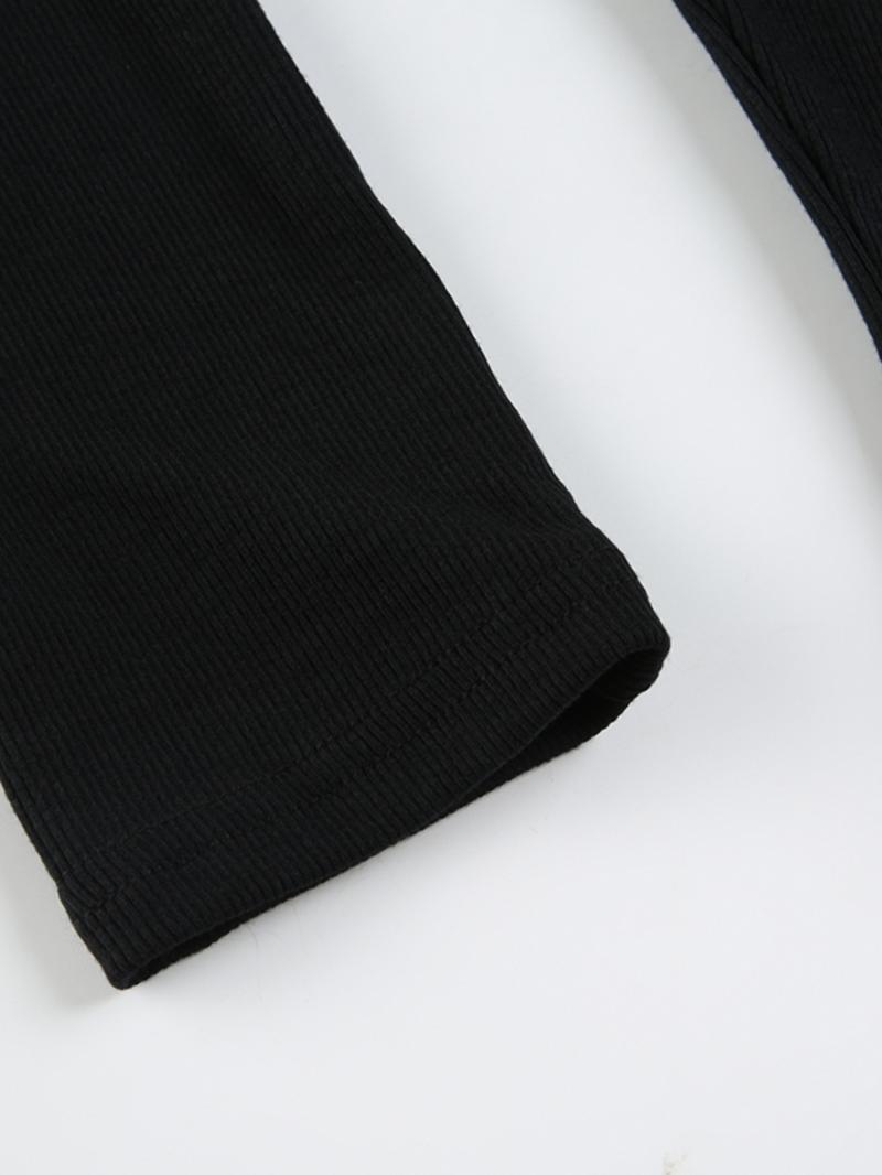 Women's Plain Lace Trim Bow Decor Tee, Y2K Trendy Casual Long Sleeve T-shirt for Spring & Fall, Women's Clothes for Daily Wear, Cute Tops, Feminine