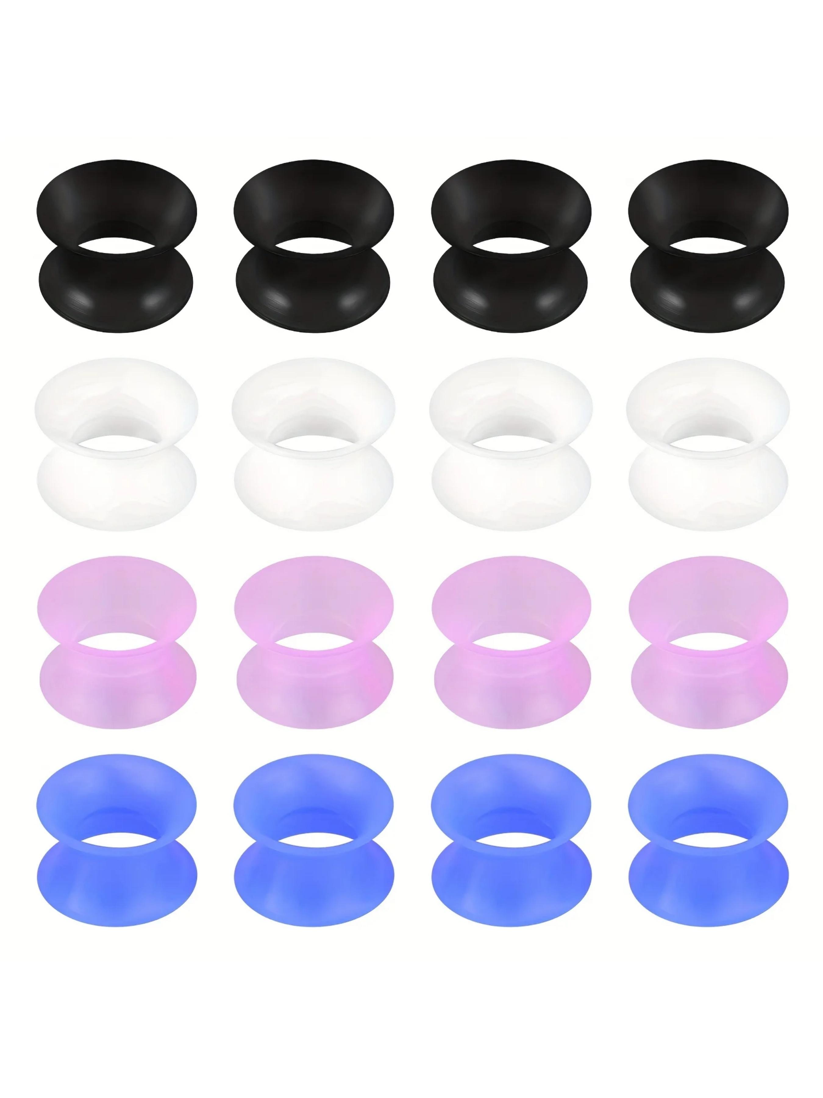 1-8Pairs 6mm-12mm Simple Silicone Ear Expander, Ear Stretcher, Ear Piercing Jewelry For Men