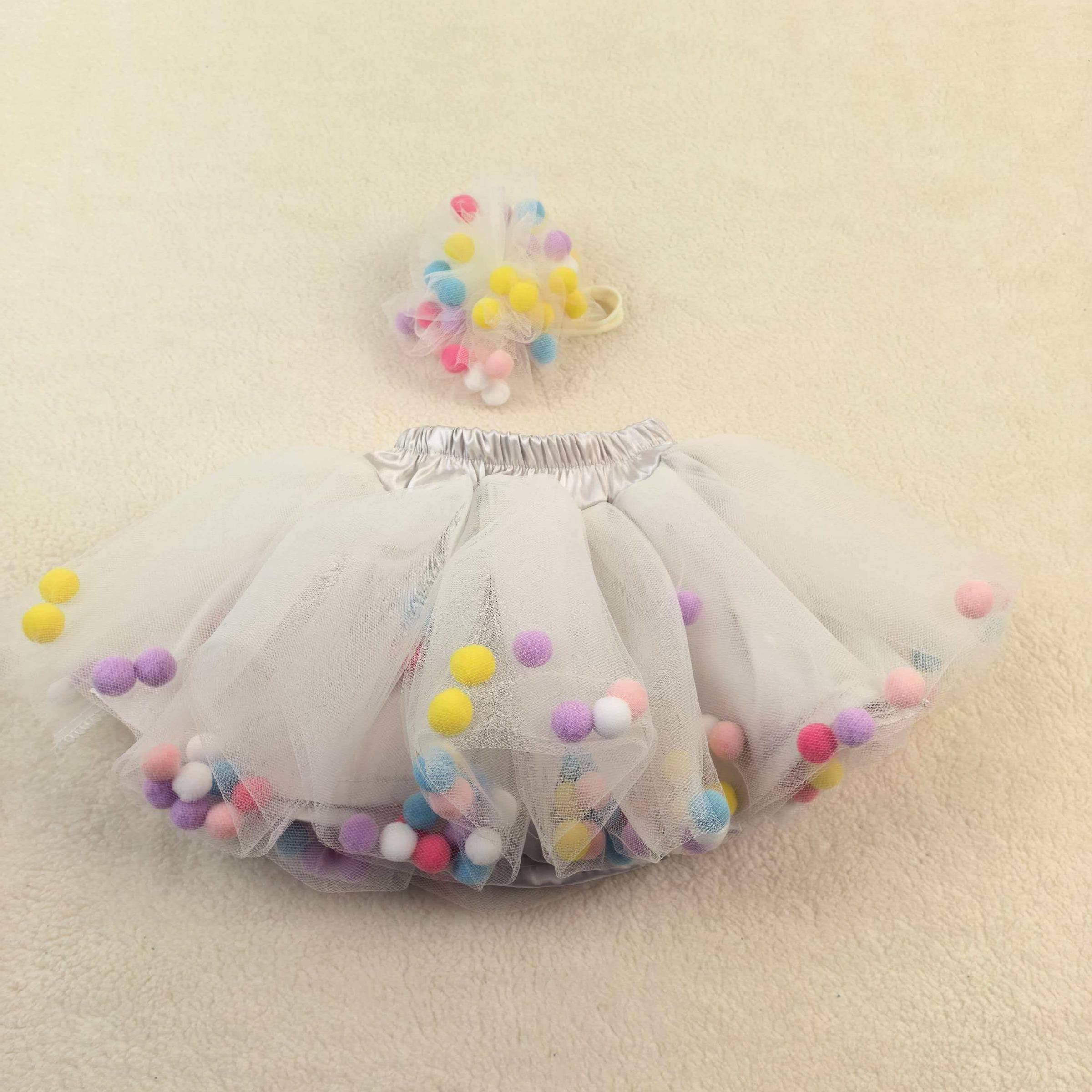 Newborn Photography Princess Dress Set, Cute Multicolor Puffy Skirt, Baby Photo Shoot Costume, Doll Dress, Studio Shooting Clothing