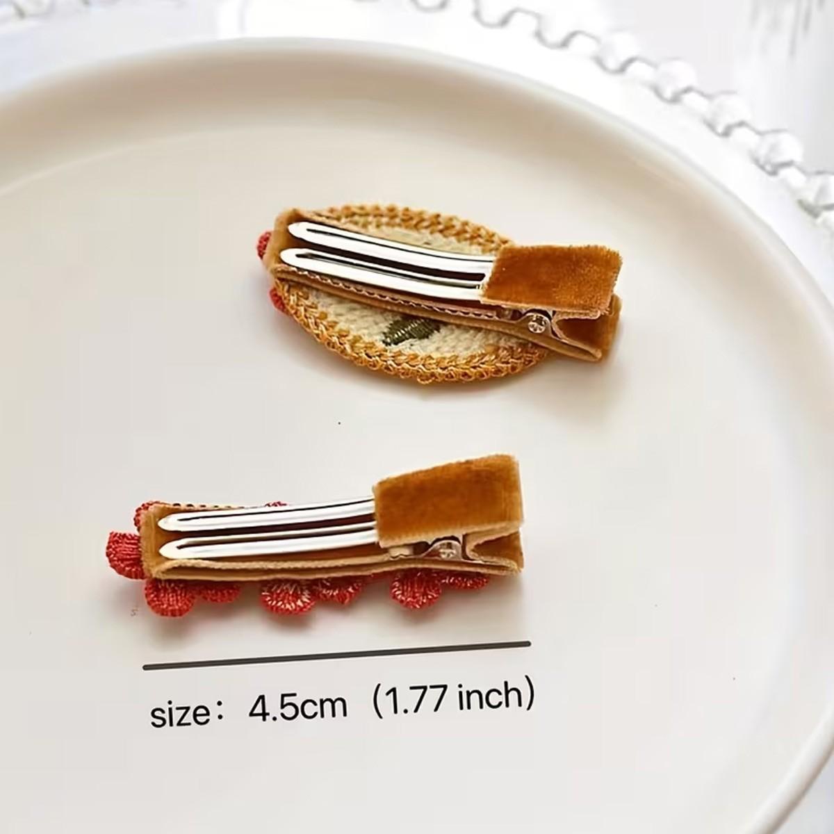 Handmade Woven Flowers Hair Clips, Girls' Knitted Flower Accessories, Perfect for Stylish & Daily Wear